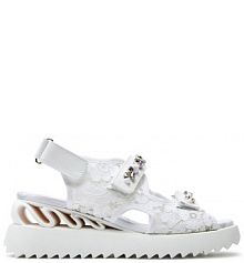 Sandały na obcasie Le Silla białe