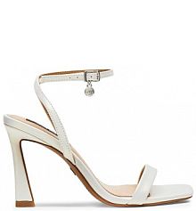 Sandały na obcasie Nine West białe