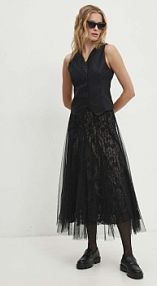 Spódnica midi Answear.LAB  czarna 08032.2.FKK