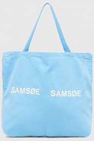 Torebka shopperka Samsoe Samsoe  niebieska F20300113