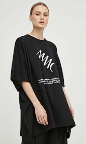 T-shirt MMC STUDIO  czarny damski OVERSIZELOGO.