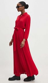 Sukienka maxi Answear.LAB  czerwona fanny.FKK