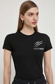 T-shirt Plein Sport  czarny damski PADC.WTK3211.