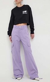 Jeansy Moschino Jeans  fioletowe damskie 0305.3246