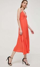 Sukienka midi Silvian Heach  pomarańczowa GPP24415VE