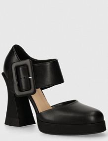 Sandały na obcasie AGL  czarne D269005PGKA07