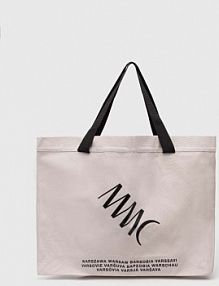 Torebka shopperka MMC STUDIO  beżowa LOGOBIG.BAG