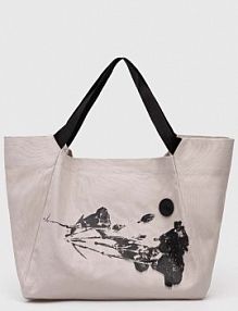 Torebka shopperka MMC STUDIO  beżowa FLOWER.BAG