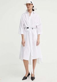 Sukienka midi MMC STUDIO  biała FELIA.DRESS