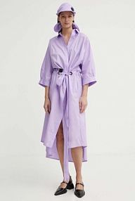 Sukienka midi MMC STUDIO  fioletowa FELIA.DRESS