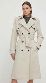 Płaszcz The Kooples  beżowy damski FTRE28001K