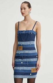 Sukienka mini Moschino Jeans  niebieska 0402.3735