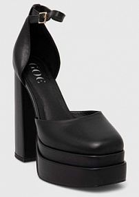 Sandały na obcasie Goe  czarne NN2N4264.W2