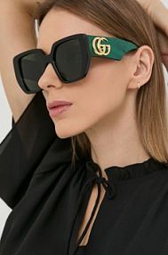 Okulary Gucci  zielone damskie GG0956S