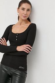 Longsleeve Guess  czarny damski W2YP46.KBCO2