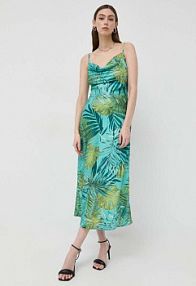 Sukienka maxi Guess  turkusowa W3GK85.WD8G2