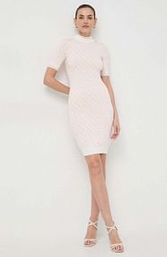 Sukienka mini Guess  różowa W3YK39.Z37K0