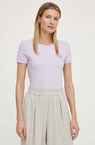 T-shirt Guess  fioletowy damski W2YI44.J1314