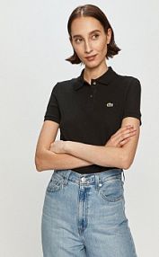 Koszulka polo Lacoste  czarna damska PF7839