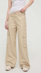 Spodnie eleganckie Levi's  beżowe damskie A6077