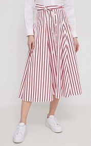 Spódnica midi Polo Ralph Lauren  czerwona 211925079