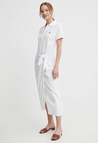 Sukienka maxi Polo Ralph Lauren  biała 211935605