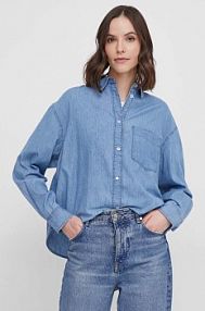 Koszula jeansowa United Colors of Benetton  niebieska 5DHJDQ07U