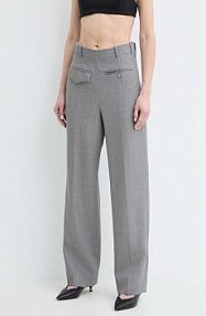 Spodnie eleganckie Victoria Beckham  szare damskie 1224WTR005385