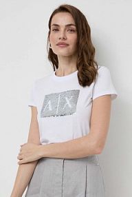 T-shirt Armani Exchange  biały damski 8NYTDL.YJ73Z