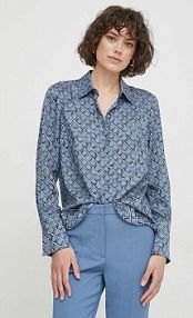 Koszula z długim rękawem Sisley  niebieska 5OGGLQ025