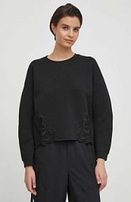 Bluza przez głowę Sisley  czarna 3YL9L104Y