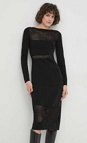 Sukienka midi Sisley  czarna 1B7YMV00N