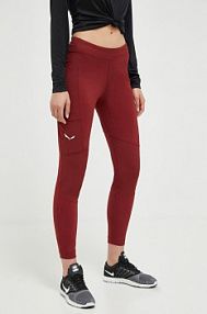 Legginsy Salewa  bordowy damskie 00.0000028034