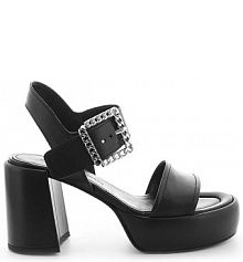 Sandały na obcasie Kennel & Schmenger  czarne 31.62530.310