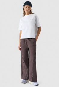 Spodnie dresowe brązowe 4F damskie 4FRSS24TTROF1040-81S