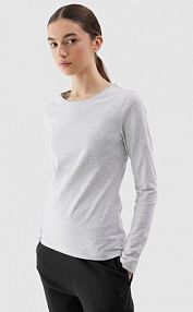 Longsleeve szary 4F damski 4FWSS24TLONF218-27M