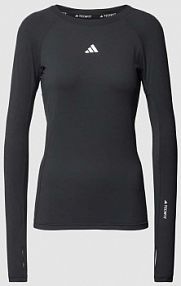 Bluzka z długim rękawem i detalem z logo Adidas Training czarna damska EAN LS small Logo bl