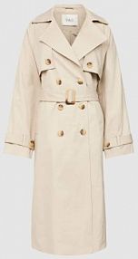 Trencz w jednolitym kolorze model YASTERONIMO beżowy EAN NOS Trenchcoat 1