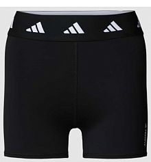 Szorty z pasem z logo Adidas Training czarne damskie EAN NEW LOGO BUND RA