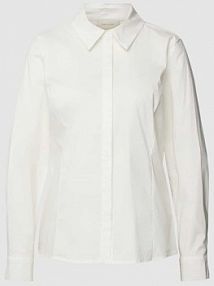 Bluzka koszulowa w jednolitym kolorze model Oriana FREE/QUENT biała damska EAN 126466