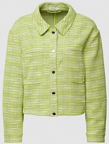 Żakiet z fakturowanym wzorem model Boucle Boxy2 s.Oliver RED LABEL zielony EAN 2141095