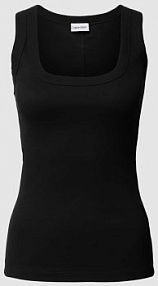 Top z efektem prążkowania Calvin Klein Womenswear czarny damski EAN K20K206950