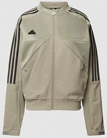 Bluza rozpinana z naszywką z logo ADIDAS SPORTSWEAR szara damska EAN IS4578