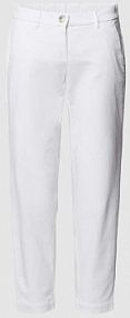 Chinosy o skróconym kroju regular fit model LUISA TONI białe EAN CHINO KOMFORTBUN
