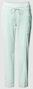 Spodnie materiałowe o kroju slim fit z ozdobnymi szwami model SUE TONI turkusowe damskie EAN 27-24 1805-33