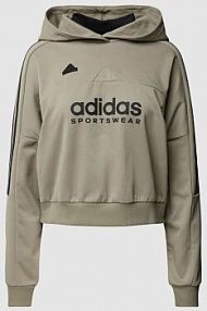 Bluza z kapturem z nadrukiem z logo ADIDAS SPORTSWEAR szara damska EAN IS4567