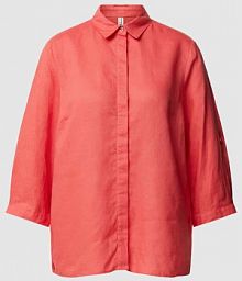 Bluzka lniana z rękawem o dł. 3/4 model Clay TONI różowa damska EAN 71-27 1438-2