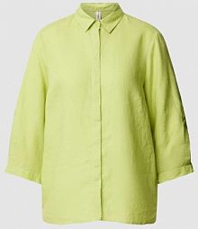 Bluzka lniana z rękawem o dł. 3/4 model Clay TONI zielona damska EAN Bluse Leinen Kre