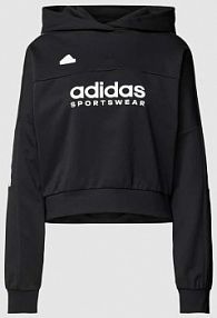 Bluza z kapturem z nadrukiem z logo ADIDAS SPORTSWEAR czarna damska EAN IS4568
