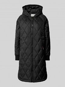 Płaszcz pikowany z kapturem model Diamond QS czarny damski EAN 2140309